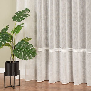 Luxusná krémová záclona metráž výška 305 cm dole lanko