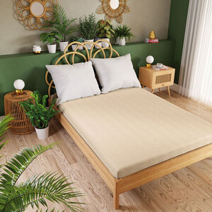 PREMIUM Jersey napínacia plachta farba béžová 90x200 cm