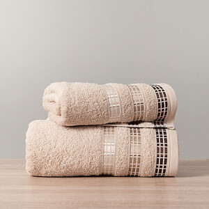 Luxusný uterák 50x90 cm farba béžová