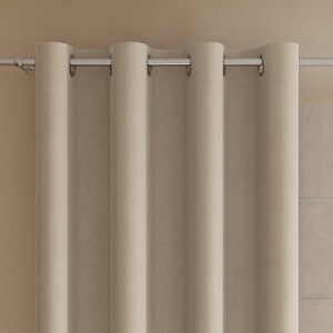 Hotový záves ZAMAT s krúžkami 140x250 cm farba svetlobéžová