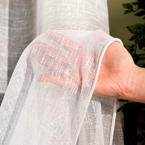 Jednoduchá biela záclona metrážová výška 300 cm