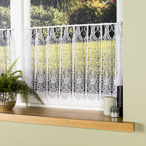 Luxusná krajková záclona vitrážková metrážová výška 45 cm
