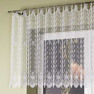 Luxusná krajková záclona vitrážková metrážová výška 75 cm 