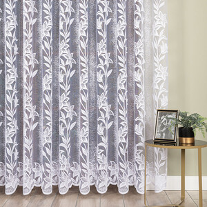 Záclona s celoplošným vzorom žakárová metrážová výška 250 cm