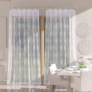 Hotová záclona žakárová ušitá na lemovku 140*250 cm 