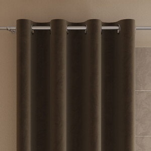 Hotový záves ZAMAT s krúžkami 140x250 cm farba hnedá