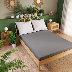 PREMIUM Jersey plachta s gumičkou 160x200 cm farba tmavošedá 