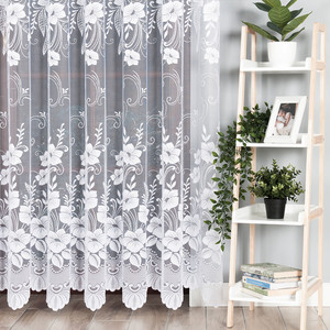 Záclona žakarová biela výška 250 cm