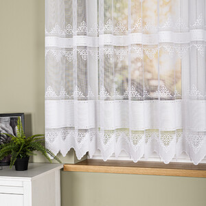 Záclona biela žakárová metrážová výška 155 cm