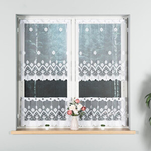 Záclona žakárová metrážová vitrážková výška 80 cm